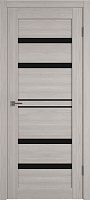Межкомнатная дверь Владимирская фабрика дверей Atum Pro 26 Stone Oak Black Gloss Экошпон 900х2000мм остеклённая
