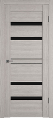 Межкомнатная дверь Владимирская фабрика дверей Atum Pro 26 Stone Oak Black Gloss Экошпон 800х2000мм остеклённая