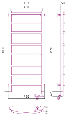 Полотенцесушитель СУНЕРЖА 03-5201-1040 золото