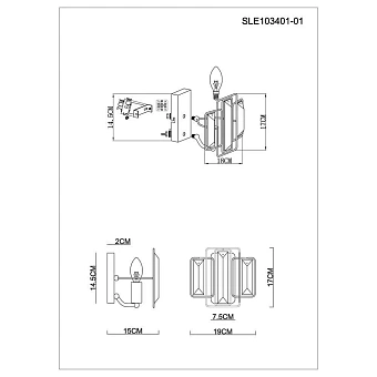 Светильник настенный Evoluce GIANO SLE103401-01 40Вт E14