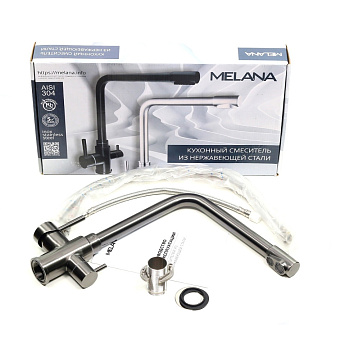 Смеситель для кухни MELANA F9505HC поворотный излив бронза