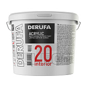 Краска универсальная высокоукрывистая DERUFA Profi Интерьер 20 Прозрачный основа C 2,7л