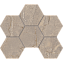 Керамическая мозаика ESTIMA Bernini Mosaic/BR02_PS/25x28,5/Hexagon Beige 25х28,5см 0,71кв.м.
