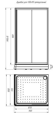 Душевая кабина RADOMIR ДРИМ 1-03-1-2-0-1231 100х110х195,5см стекло матовое