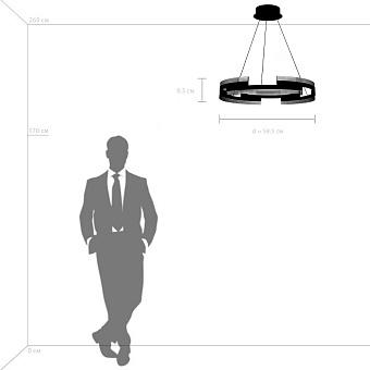 Люстра подвесная Lightstar Rotonda 736323 55Вт 1 лампочек LED