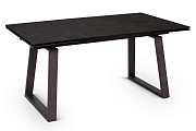Кухонный стол раскладной AERO 90х160х76см закаленное стекло/керамика/сталь Basalt