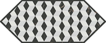 Декор KERAMA MARAZZI Келуш HGD\A483\35006 чёрно белый глянцевый 14х34см 0,048кв.м.