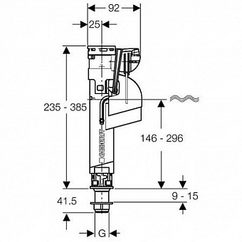Наливной клапан GEBERIT 281.208.00.1