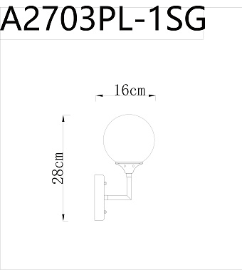 Светильник настенный Arte Lamp MARCO A2703AP-1SG 60Вт E14