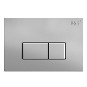 Панель смыва D&K DB1499002 матовый хром