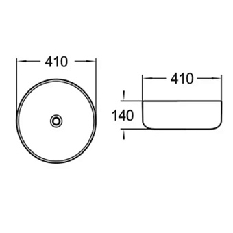 Раковина накладная Comforty 78170 41х41см