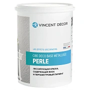 Декоративное покрытие VINCENT DECOR Cire deco base Métallisée Perle Серебристый перламутровый блеск 0,8кг