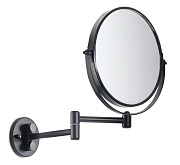 Косметическое зеркало Gedy Michel 2104(14) 23,5х23,5см чёрный матовый с регулировкой положения