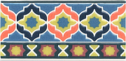 Декор KERAMA MARAZZI Алькасар HGD\A322\16000 синий 15х7,4см 0,422кв.м.
