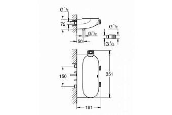 Смеситель для душа GROHE Rainshower SmartControl 34714000 хром