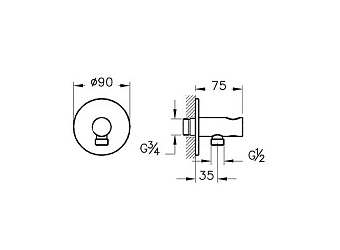 Душевая система VITRA Origin A49266EXP хром