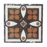 Вставка Роскошная мозаика ВК 16 белый/коричневый/чёрный 6х6см 0,004кв.м.