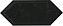 Настенная плитка KERAMA MARAZZI Келуш 35010 грань чёрный глянцевый 14х34см 0,709кв.м. глянцевая