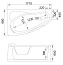 Ванна акриловая Gemy G9046 II B L 171х99см пристенная