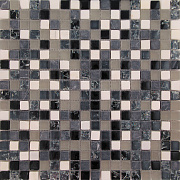 Мозаика Mir Mosaic Pastel PST-022 белый/серый/чёрный мрамор/стекло 29,8х29,8см 0,44кв.м.