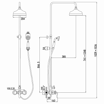 Душевая система LEMARK Brava LM4760G золото