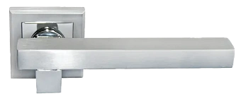 Дверная ручка нажимная MORELLI CENTRAL MH-16 SN/CP матовый хром/хром