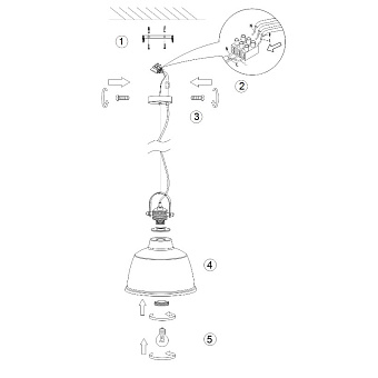 Светильник подвесной Maytoni Irving T163PL-01R 40Вт E27