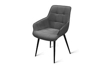 Кухонный стул AERO 57х63х87см велюр/сталь Dark Grey