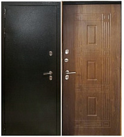 Входная дверь Бункер Термо termO96R 960х2050мм Чёрный\Орех классический правая
