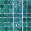 Стеклянная мозаика Роскошная мозаика МС 5265 смальта микс бирюзовая 30х30см 0,54кв.м.