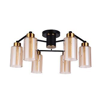 Люстра потолочная Arte Lamp LEO A7027PL-6BK 40Вт 6 лампочек E14