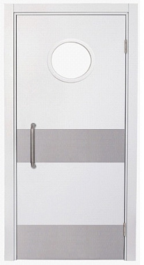 Межкомнатная дверь Аквадверь KAPELLI белый/серый ПВХ 900х2000мм остеклённая