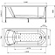 Ванна акриловая RADOMIR Vannesa Николь 2-77-2-0-0-240 168х70см пристенная