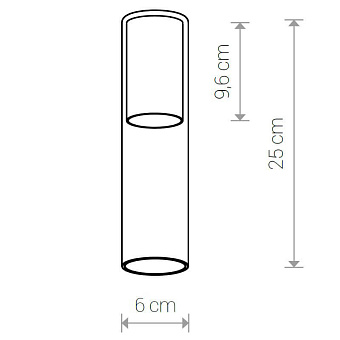 Плафон Nowodvorski Cameleon Cylinder M 8541 250х60мм прозрачный