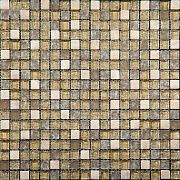 Мозаика Mir Mosaic Ice ICE-07 бежевый/жёлтый мрамор/стекло 29,8х29,8см 0,44кв.м.