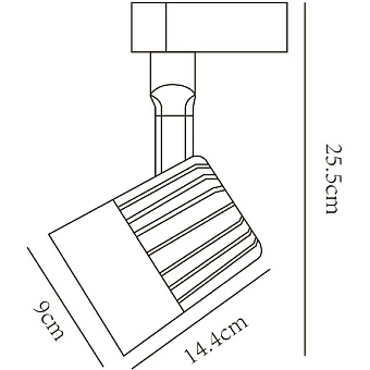 Трековый светильник Arte Lamp WALES A1640PL-1BK 40Вт LED чёрный для однофазного трека