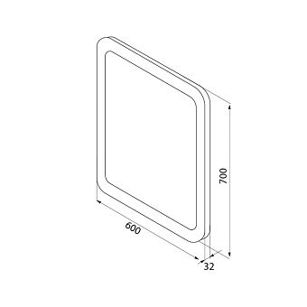 Зеркало IDDIS Edifice EDI6000i98 70х60см с подсветкой