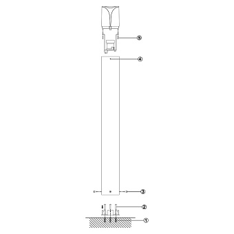 Светильник ландшафтный Maytoni Piccadilly O018FL-01B 23Вт IP44 E27 чёрный