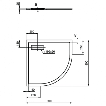 Душевой поддон IDEAL STANDARD ULTRAFLAT NEW T449101 80х80см