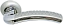 Дверная ручка нажимная MORELLI ПАЛАЦЦО MH-02P SN/CP белый никель (перфорация)