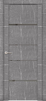 Межкомнатная дверь Uberture UniLine Mramor 30039/1 Marable Soft Touch Торос Серый Экошпон 900х2000мм остеклённая