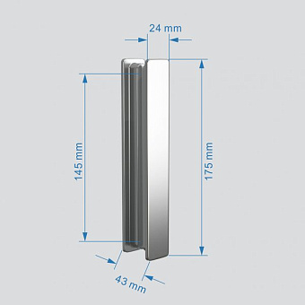 Душевая дверь Abber Sonnenstrand AG07100 195х100см стекло прозрачное