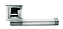 Дверная ручка нажимная MORELLI PANTS MH-35 SN/BN-S белый никель/чёрный никель