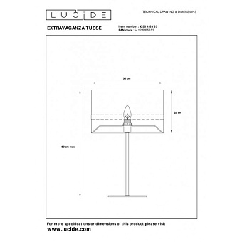 Светильник подвесной Lucide EXTRAVAGANZA TUSSE 10509/81/35 40Вт E27