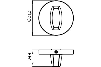 Фиксатор ARMADILLO WC-BOLT BK6 URS BPVD-77 39293 Вороненый никель