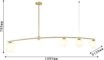 Люстра подвесная Favourite Equilibrium 4039-4P 20Вт 4 лампочек G9 LED
