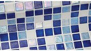 Стеклянная мозаика Ezzari Oasis TES77823 белый/голубой/синий 31,3х49,5см 2кв.м.