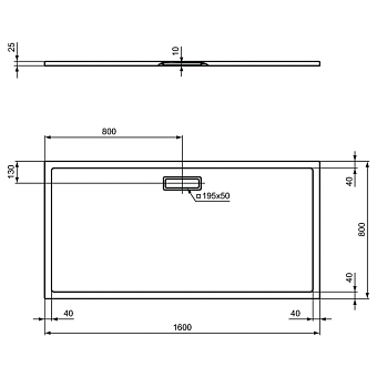 Душевой поддон IDEAL STANDARD ULTRAFLAT NEW T447101 80х160см