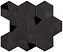 Керамическая мозаика Atlas Concord Италия Boost AN7B Tarmac Mosaico Hex Black 25х28,5см 0,428кв.м.