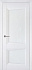 Межкомнатная дверь Uberture Perfecto 102 Белый бархат Экошпон 600х2000мм остеклённая